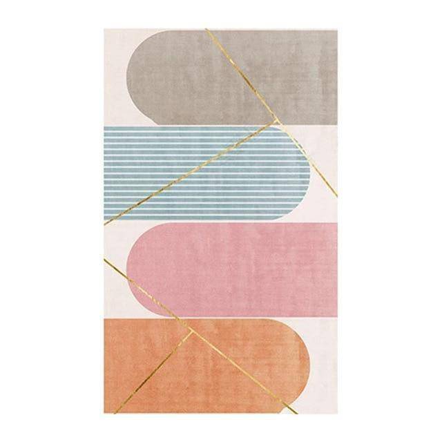 Tapis rectangle aux formes géométriques modernes Alia B