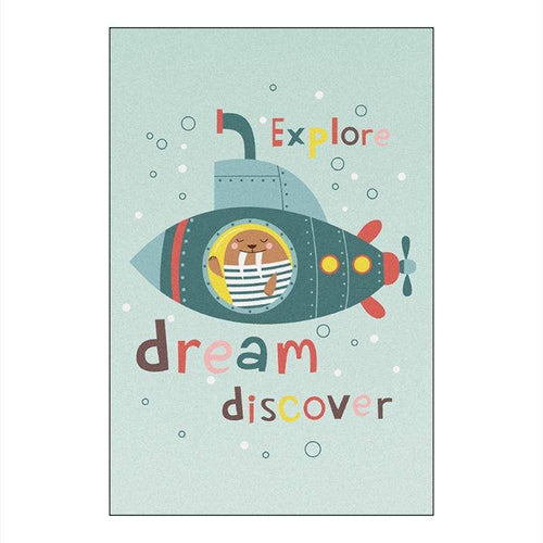 Tapis rectangle pour enfant dessin animé Cartoo - vue 5 sur 5