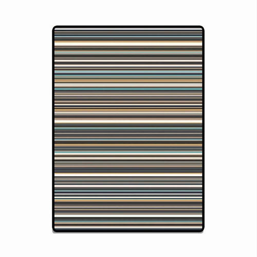Tapis rectangle moderne à rayures sombres - vue 3 sur 5