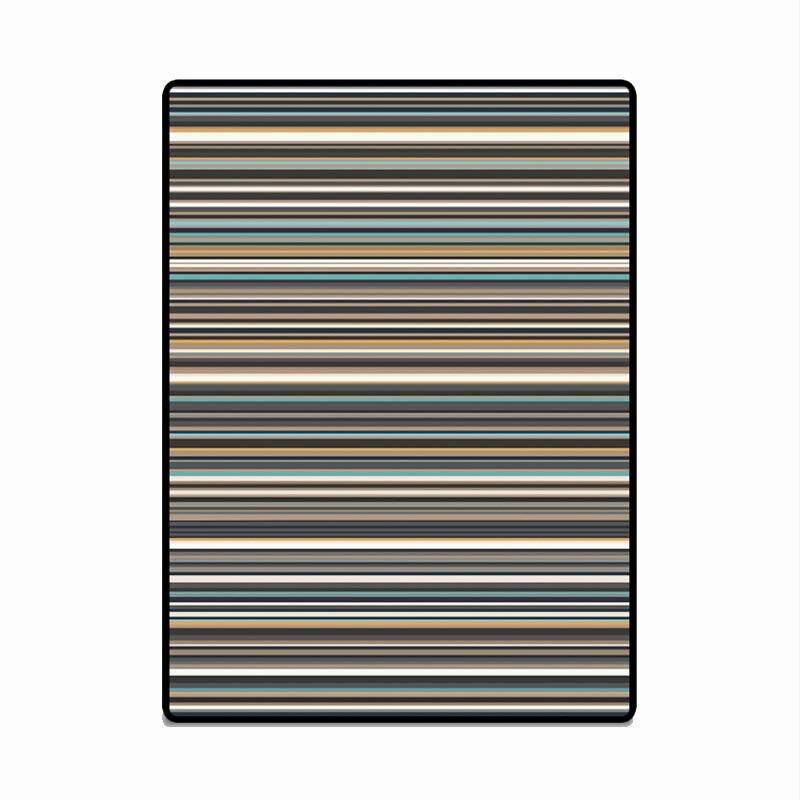 Tapis rectangle moderne à rayures sombres - vue 3 sur 5