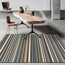 Tapis rectangle moderne à rayures sombres