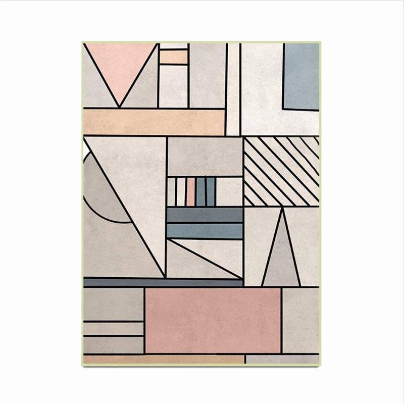 Tapis rectangle à formes géométriques colorées Rugs