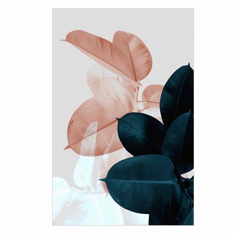 Tapis moderne rectangle à feuilles colorées rose et bleu Anto - vue 3 sur 3