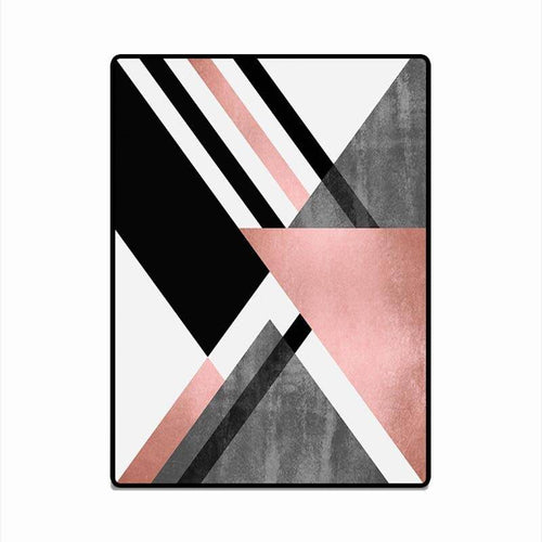 Tapis rectangle géométriques gris et rose Pink - vue 5 sur 5