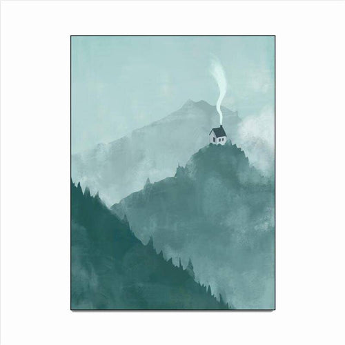 Tapis design rectangle abstrait vert Lake - vue 3 sur 4