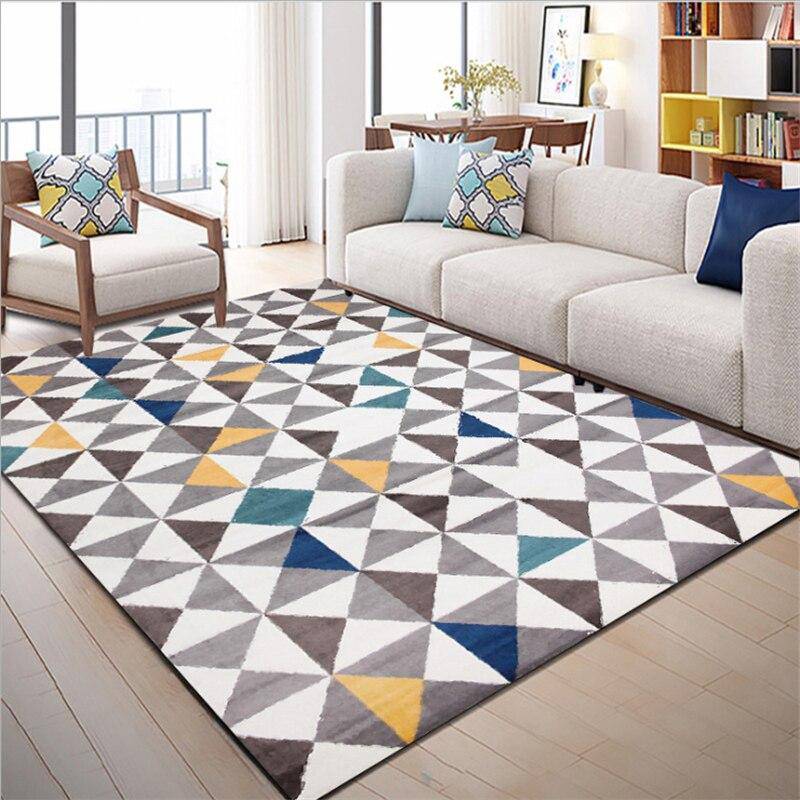 Tapis rectangle scandinave à triangles Fashion - vue 3 sur 5