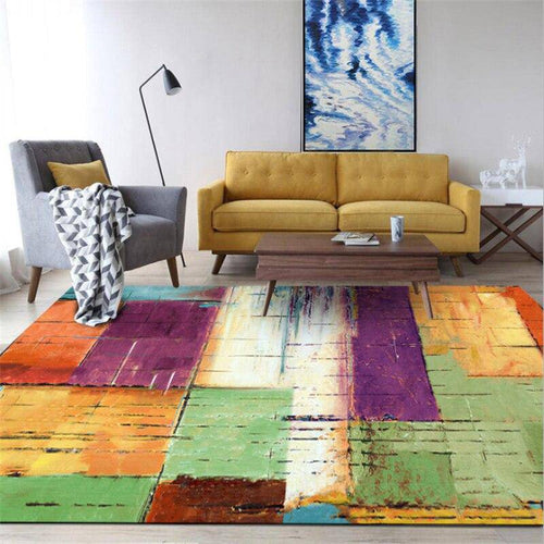 Tapis rectangle coloré Mosaic - vue 2 sur 4