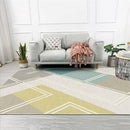 Tapis rectangle géométrique aux couleurs pastels