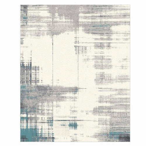 Tapis vintage rectangle gris et blanc Area - vue 4 sur 4