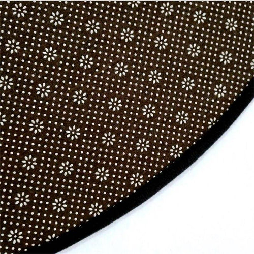 Tapis rond abstrait vert et doré - vue 4 sur 5