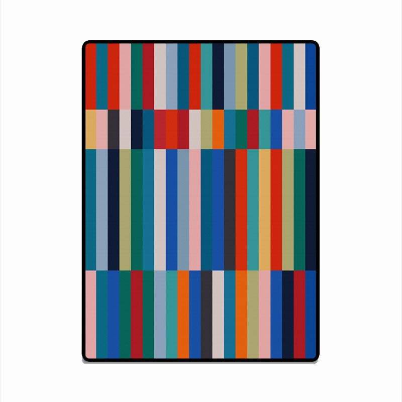Tapis rectangle bandes multicolores European - vue 6 sur 6