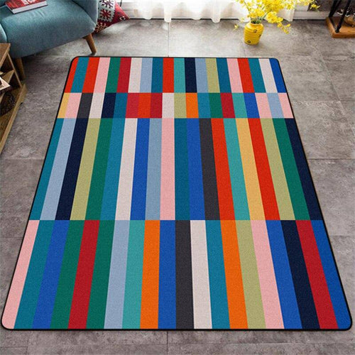 Tapis rectangle bandes multicolores European - vue 3 sur 6