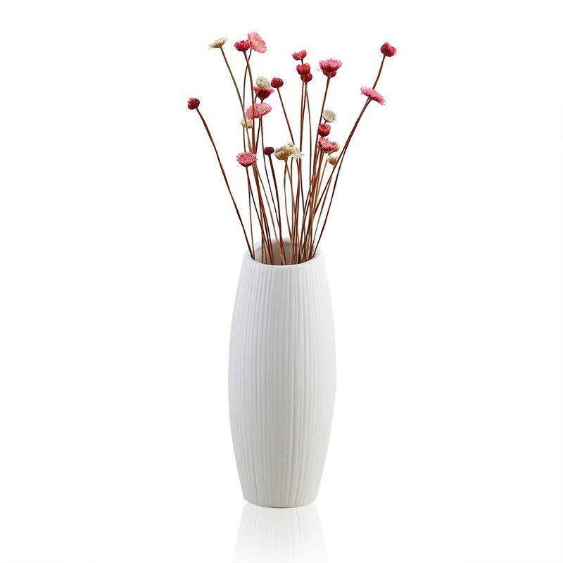 Vase moderne en porcelaine blanc Nordic - vue 9 sur 10