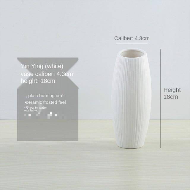 Vase moderne en porcelaine blanc Nordic - vue 7 sur 10