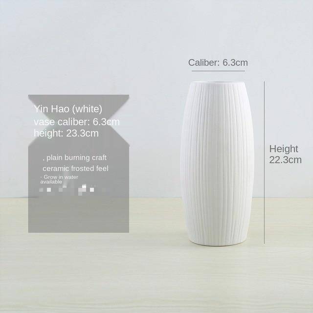 Vase moderne en porcelaine blanc Nordic - vue 10 sur 10