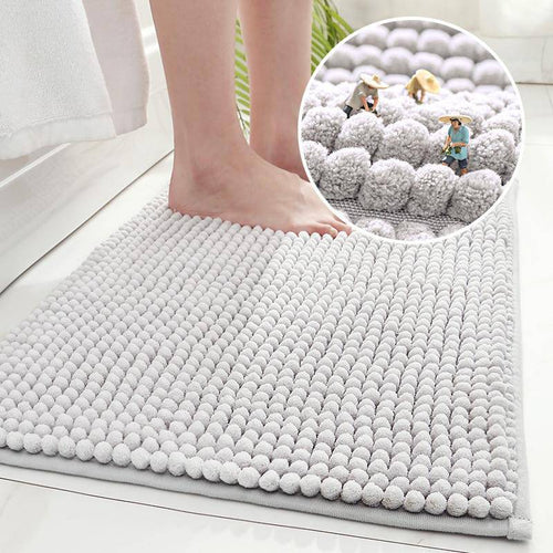 Tapis de bain rectangulaire coloré à boucles Chenille - vue 2 sur 2