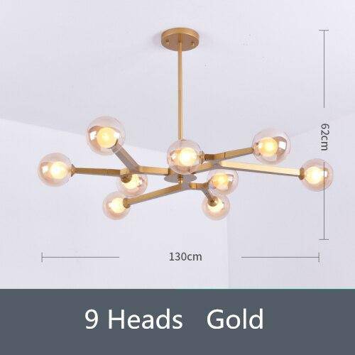 Lustre design LED boule de verre - vue 10 sur 10
