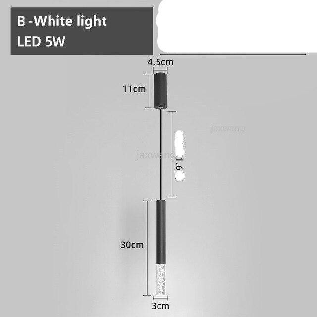 Suspension design LED en tube cylindrique métal Bar - vue 10 sur 12