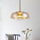 Suspension design arrondie en verre fumé Loft LED