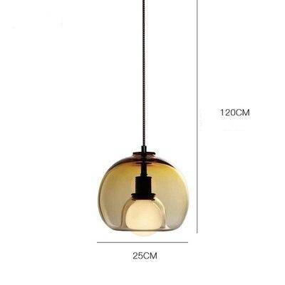 Suspension design LED boule en verre fumé Hang - vue 6 sur 8