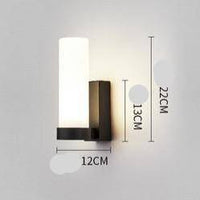 Applique murale design LED en métal avec verre cylindrique