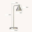 Lampe à poser design à LED avec tube en métal coloré et forme triangulaire Light
