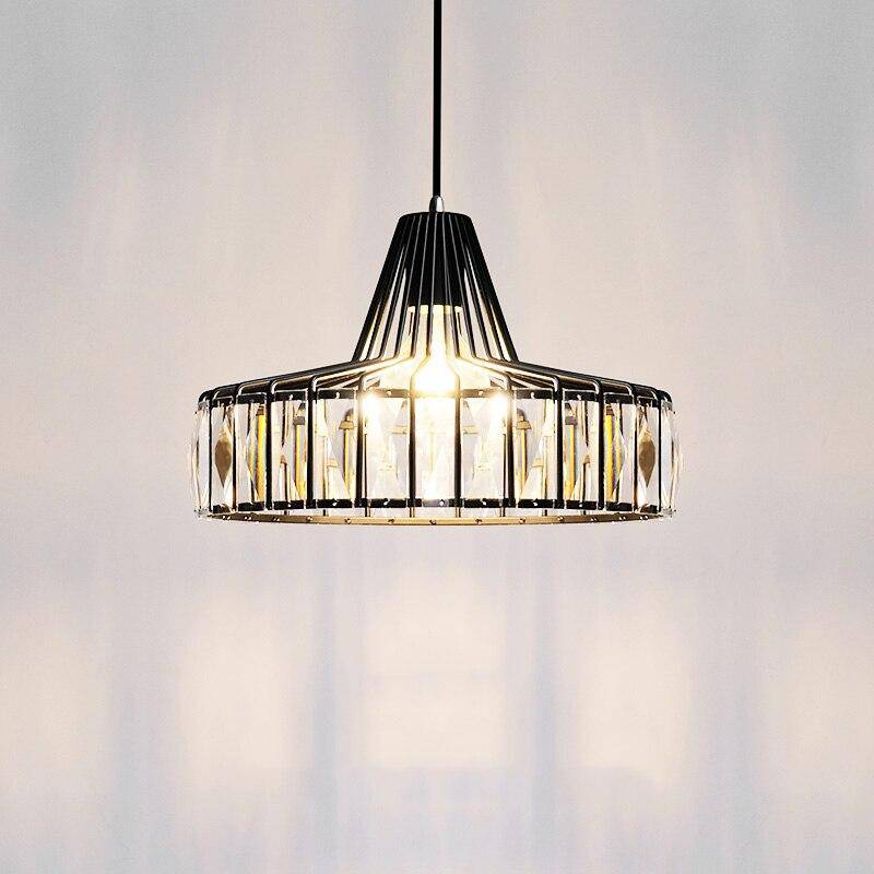Suspension design LED en verre crystal avec formes géométriques style Hang - vue 4 sur 10