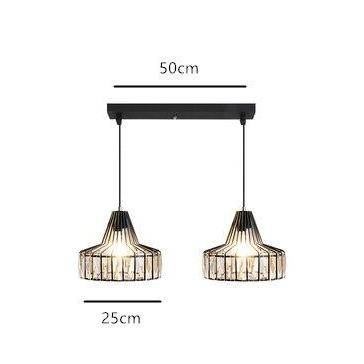 Suspension design LED en verre crystal avec formes géométriques style Hang - vue 10 sur 10
