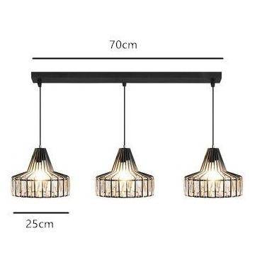 Suspension design LED en verre crystal avec formes géométriques style Hang - vue 8 sur 10