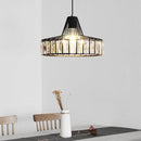 Suspension design LED en verre crystal avec formes géométriques style Hang