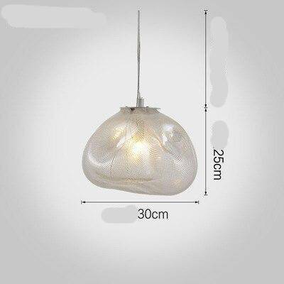 Suspension design LED en verre déformé de couleur Lofty - vue 7 sur 10