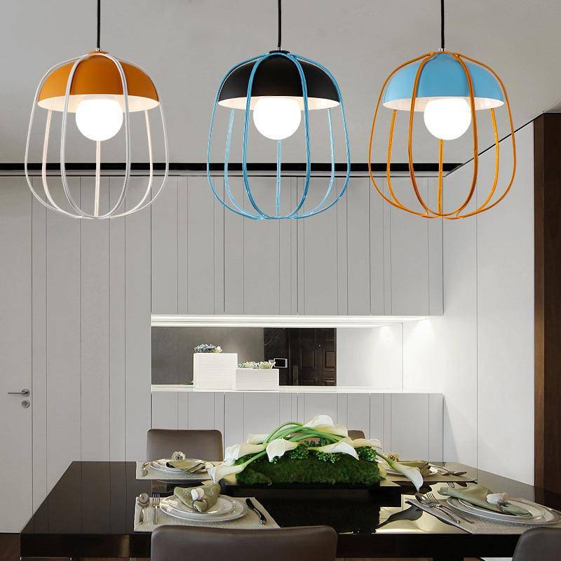 Suspension scandinave LED avec forme de citrouille colorée Hang - vue 4 sur 6