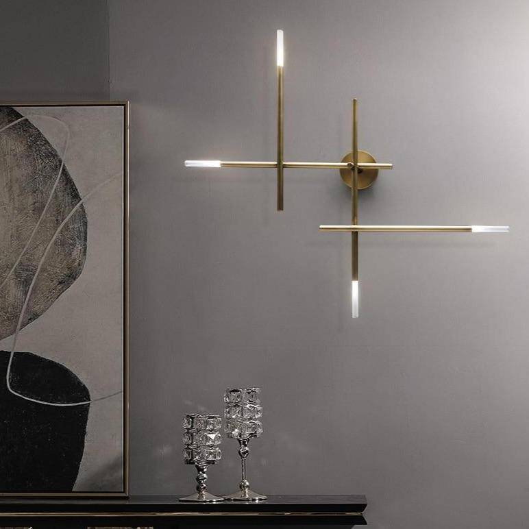 Applique murale moderne LED en métal avec tube luxury - vue 3 sur 6