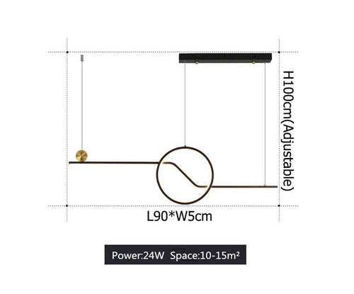 Lustre design moderne LED avec formes géométriques Loft