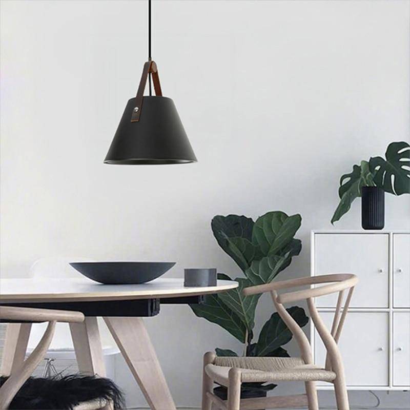 Suspension design à LED avec abat-jour métal Creative