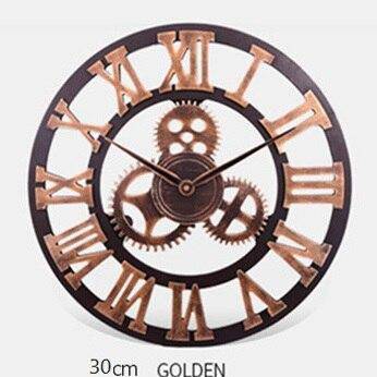 Horloge murale en métal vintage à chiffres romains ou digitaux Numeral