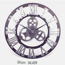 Horloge murale en métal vintage à chiffres romains ou digitaux Numeral