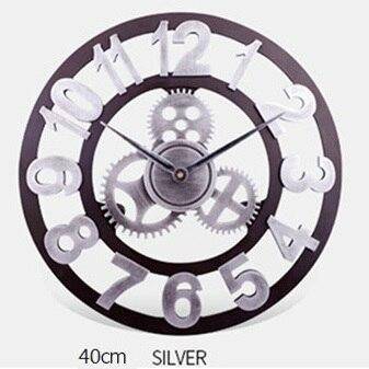 Horloge murale en métal vintage à chiffres romains ou digitaux Numeral