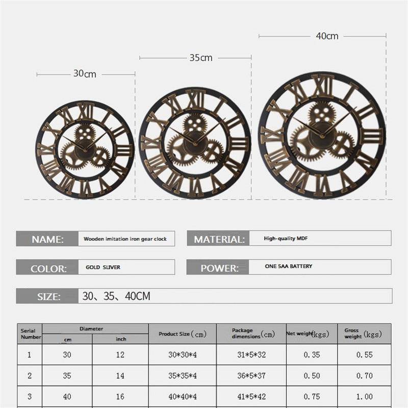 Horloge murale en métal vintage à chiffres romains ou digitaux Numeral - vue 8 sur 9