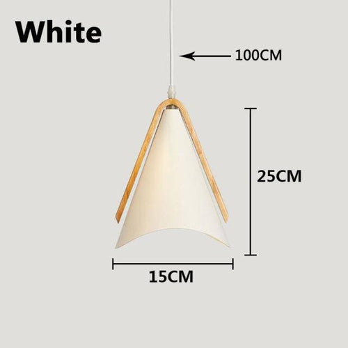 Suspension moderne LED en bois et métal coloré