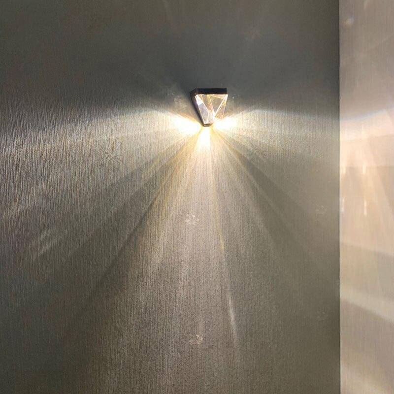 Applique murale design à LED en verre de cristal luxury - vue 3 sur 7