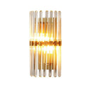 Applique murale design LED dorée en verre cristal luxury