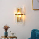 Applique murale design LED dorée en verre cristal luxury