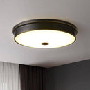 Plafonnier design à LED rond en métal aux bords épais
