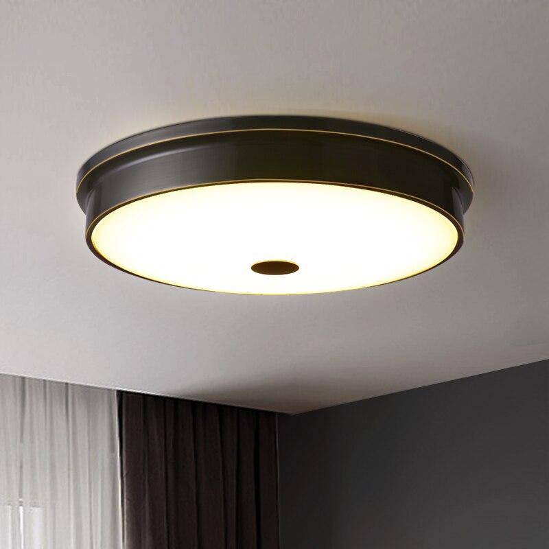 Plafonnier design à LED rond en métal aux bords épais - vue 7 sur 16