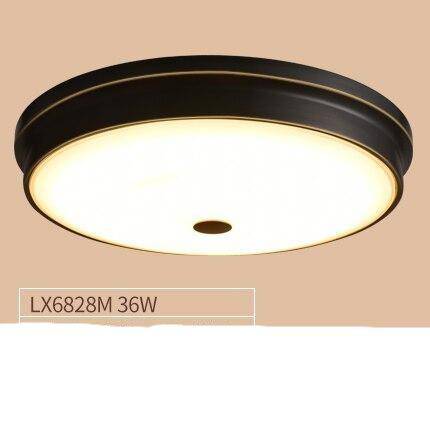 Plafonnier design à LED rond en métal aux bords épais