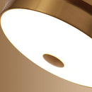 Plafonnier design à LED rond en métal aux bords épais