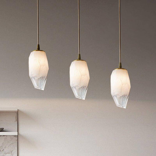 Suspension design à LED en pierre de cristal luxury