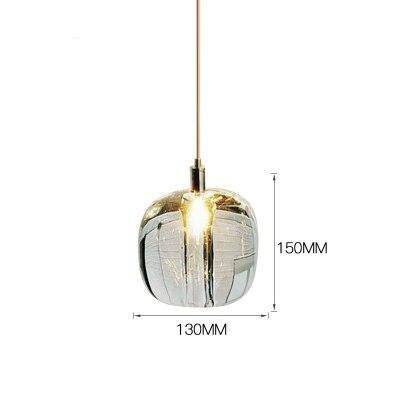 Suspension design à LED en verre coloré - vue 7 sur 12