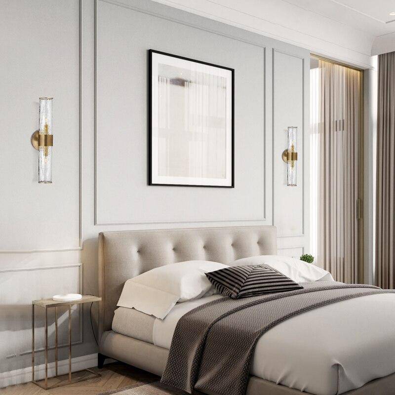 Applique murale moderne LED avec abat-jour cylindrique en verre - vue 3 sur 5